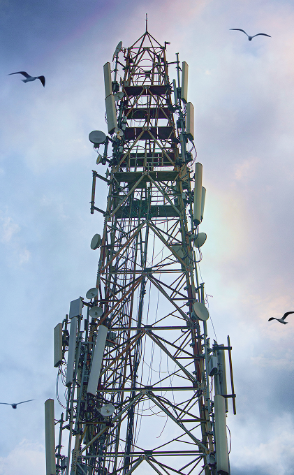 Network tower illustration